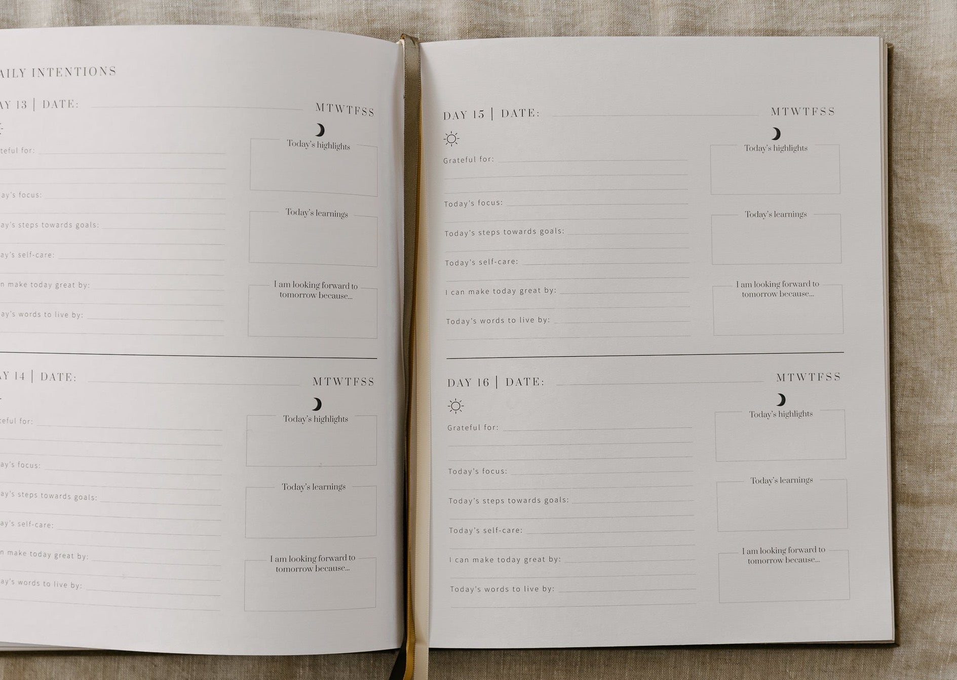 Daily Intentions Chapter 4 Internal Pages