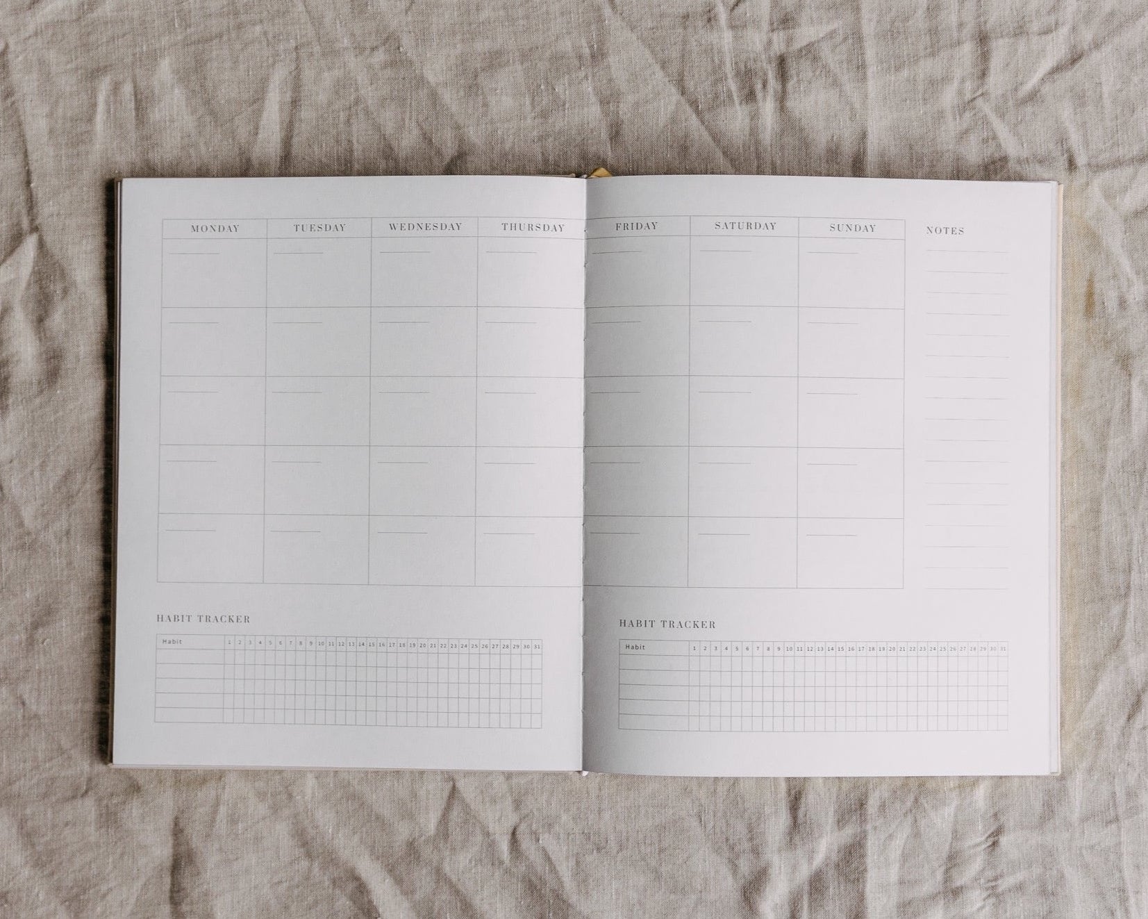 Monthly Planning Spread Chapter 4 internal pages