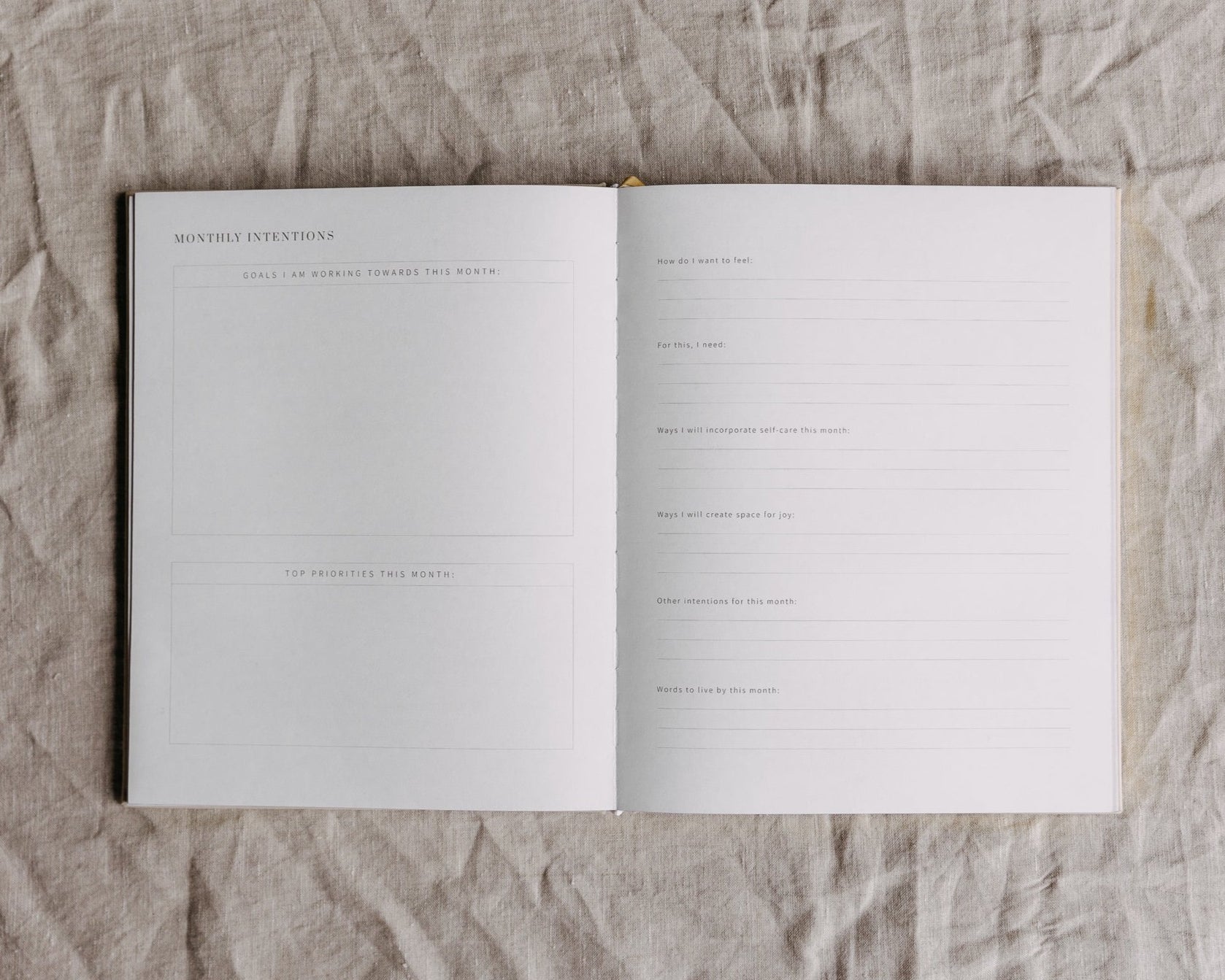 Monthly intentions Chapter 4 internal pages