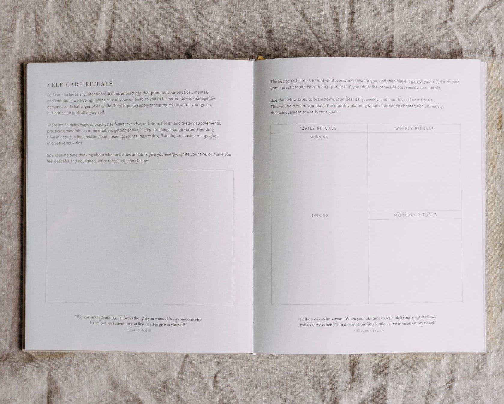 Self-care rituals Chapter Three internal pages