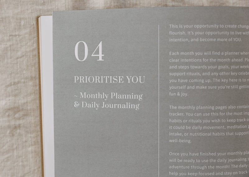 Prioritise YOU Monthly Planning Chapter Heading